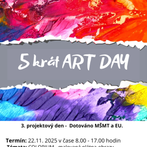 3.projektový den ART DAY-Colorium, malba na textil, dřevo